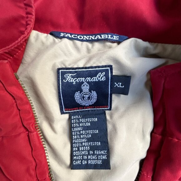 Faconnable Womens Red Quilted Padded Vest XL Zip Up Outerwear Lightweight - Picture 3 of 10